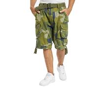 Brandit Savage Vintage Gladiateur Short avec Qui Convient Ceinture, Plusieurs Couleurs, Aussi Tailles Grandes Jusqu'À 7XL - Suédois Camouflage, L