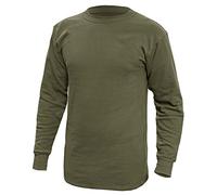 Brandit Sous-pull d'hiver en peluche - Sous-vêtement d'origine de l'armée allemande - vert - Large