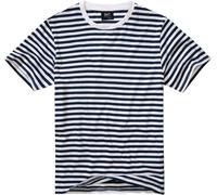 Brandit Stripe Jersey T-shirt, blanc-bleu, taille S pour homme