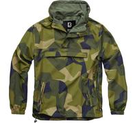 Brandit Veste Summer Windbreaker Swedisch Camo Capuche Vert Taille M Homme
