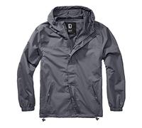 Brandit Summer Windbreaker Frontzip Coupe-Vent, Fermeture éclair Avant Anthracite, L Mixte