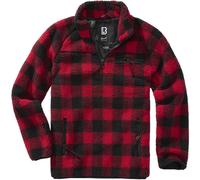 Brandit Sweat-shirt homme Teddyfleece Troyer Red/Black XL