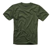 Brandit T-shirt Haut Facile Décontractée Manche Courte Homme Plaine Coton Olive