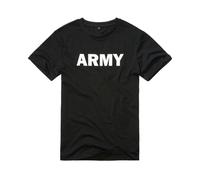 Brandit T-Shirt Militaire Homme T-Shirt Manches Courtes Noir XL 100% Coton Regular/Coupe Standard
