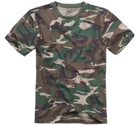 Brandit T-Shirt Pour Hommes Chasse De Plein Air Militaire Combat Woodland Camo