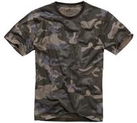 Brandit T-Shirt Pour Hommes Coton Gym Ras Du Cou Coupe Chasse Droite Dark Camo