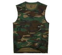 Brandit Débardeur Homme Woodland - Camouflage forêt - 100 % Coton - Taille M