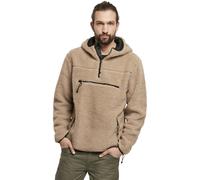 Brandit Teddy Polaire Travailleur Pull Veste Moitié Zip Avant Poche Zipper Plein