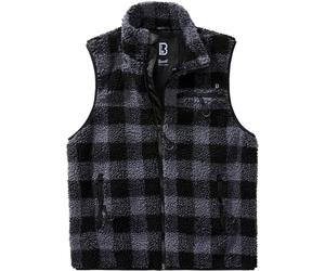 Brandit Teddyfleece, gilet L Noir/Gris Noir/Gris