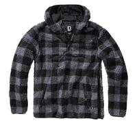Brandit Polaire Teddyfleece Worker Pullover – Noir/Gris – Taille L