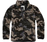Brandit Pull-over Teddyfleece Troyer – bleu-gris / taupe / gris foncé / sapin – Taille M