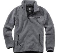 Brandit Teddyfleece Pullover, noir-gris, taille 5XL pour homme
