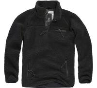 Brandit Pull Teddyfleece Troyer Homme Noir Taille 3XL