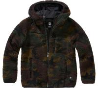 Brandit Teddyfleece, Sweat à capuche zippé pour enfants 170/176 Woodland Woodland