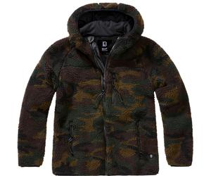 Brandit Teddyfleece, Sweat à capuche zippé pour femmes XL Woodland Woodland