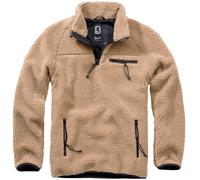 Brandit Teddyfleece Troyer Mode Homme Duveteux Chaud Hiver Vêtement Rue Camel
