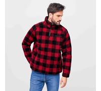 Brandit Teddyfleece Troyer Mode Homme Duveteux Chaud Vêtement Rue Rouge/noir