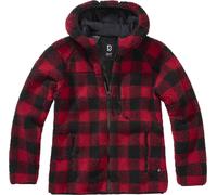 Brandit Teddyfleece Veste femme, noir-rouge, taille L pour femmes