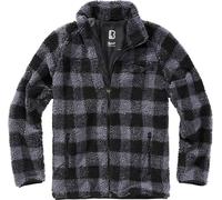 Brandit Teddyfleece Veste, noir/gris, Taille M