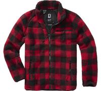 Brandit Teddyfleece Veste, noir/rouge, Taille S