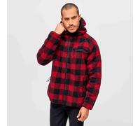 Brandit Teddyfleece Worker Jacket Chaud Vêtement Rue Homme Hiver Rouge/Noir