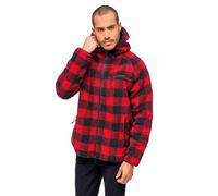 Brandit Teddyfleece Worker Jacket, color: red/black, size: XL