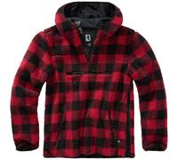Brandit Teddyfleece Worker Pullover Chaud Vêtement Rue Homme Hiver Rouge/Noir