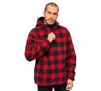 Brandit Teddyfleece Worker Pullover, color: red/black, size: M