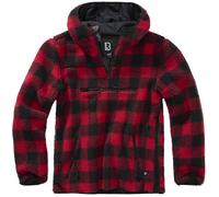 Brandit Veste en polaire Teddyfleece Worker Rouge/Noir Taille 4XL