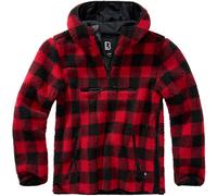 Brandit Teddyfleece Worker, Sweat à capuche L Rouge/Noir Rouge/Noir