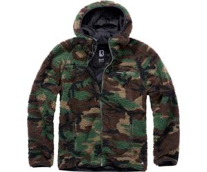 Brandit Teddyfleece Worker, Sweat à capuche zippé 7XL Woodland Woodland