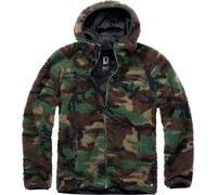 Brandit Teddyfleece Worker, Sweat à capuche zippé M Woodland Woodland