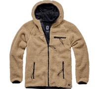 Brandit Teddyfleece Worker, Sweat à capuche zippé S Camel Camel