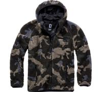 Brandit Teddyfleece Worker, Sweat à capuche zippé XXL Darkcamo Darkcamo