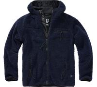 Brandit Teddyfleece Worker, Sweat à capuche zippé M Bleu Foncé Bleu Foncé