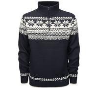 Brandit Pull Troyer Norweger Col montant Bleu 2XL Homme