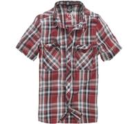 Brandit Vérifié Roadstar Coton Flanelle Hommes Manches Courtes Chemise Rouge