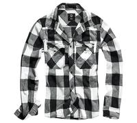 Brandit Chemise à carreaux à manches longues Blanc/Noir Taille L