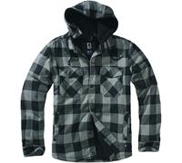 Brandit Veste à capuche Lumber Homme Flanelle Chaud Black/Charcoal