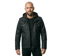 Brandit Veste Black Rock imitation cuir à capuche Noir XXL