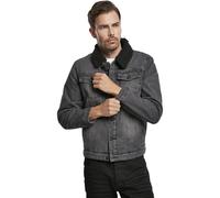 Brandit Veste En Jean Sherpa Dénim À Col Fourrure Imitation