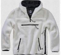 Brandit Pull polaire Teddyfleece Worker Blanc Homme Taille 6XL