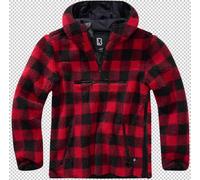 Brandit – Polaire Teddyfleece Worker Pullover – Rouge/Noir – Taille M