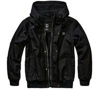 Brandit Veste Essential Homme Capuche Hiver Chaud Teddy Manteau Noir