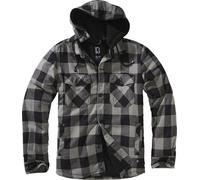 Brandit Veste homme Lumber Jacket Hooded Black+Charcoal L