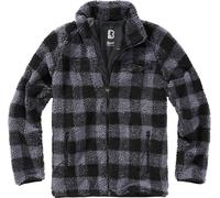 Brandit Veste homme Teddyfleece Jacket Black/Grey 4XL