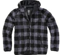 Brandit Veste homme Teddyfleece Worker Jacket Noir/Gris 3XL
