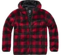 Brandit Veste homme Teddyfleece Worker Jacket Red/Black 5XL