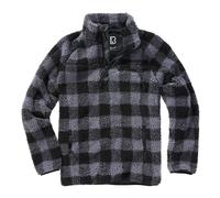 Brandit Pull Teddyfleece Noir-Gris Homme Taille XL