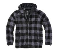 Brandit Veste Teddyfleece Worker Homme Noir/Gris 4XL
